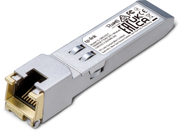 TP-Link TL-SM5310-T 10G BASE-T RJ45 SFP+ Module - 10.3Gbps Data Rate, Hot-Pluggable, DDM, TX Disable, Metallic Enclosure