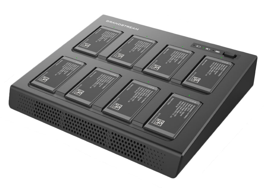 Grandstream GMC08 Multi-Bay 8-Slot Battery Charger for WP820 and WP8xx Series Handsets with Triple Charge Modes & Safety Features