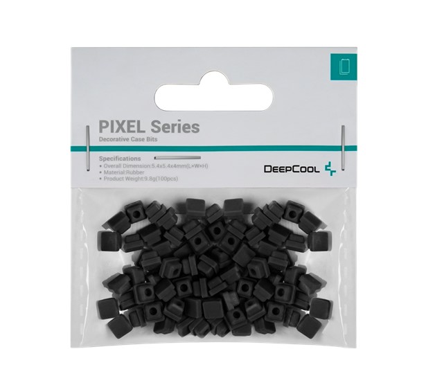 DeepCool PIXEL Decorative Case Bits Black - 100 Silicone Pieces Compatible with CH160, CH360, CH560, CH780 & MORPHEUS PC Cases