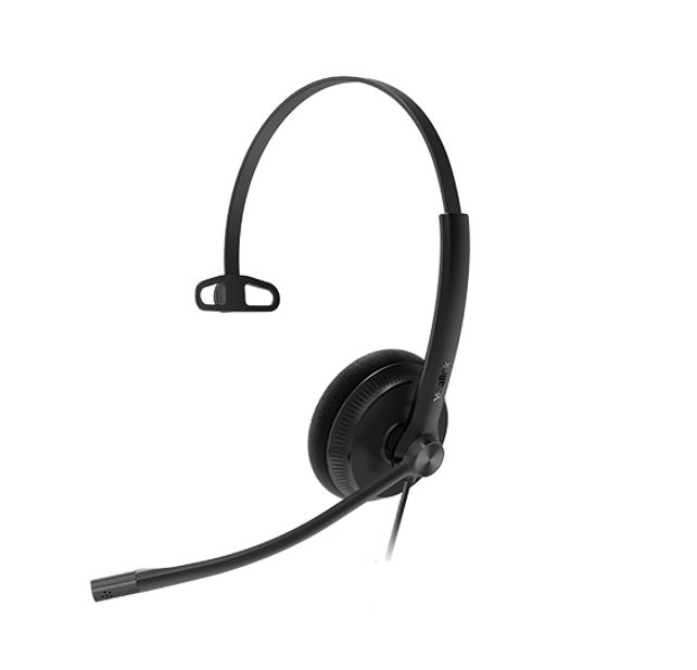 Yealink YHS34 Lite Mono Wired Headset with QD to RJ9 Port, Wideband Noise-Canceling, Foamy Ear Cushion, Plug-and-Play for Yealink IP Phones