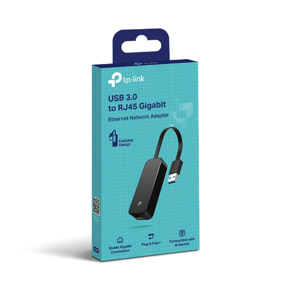 TP-Link UE306 USB 3.0 to Gigabit Ethernet Network Adapter - Foldable, Portable, 1000 Mbps, Compatible with Ultrabook, Nintendo Switch, Windows, Linux