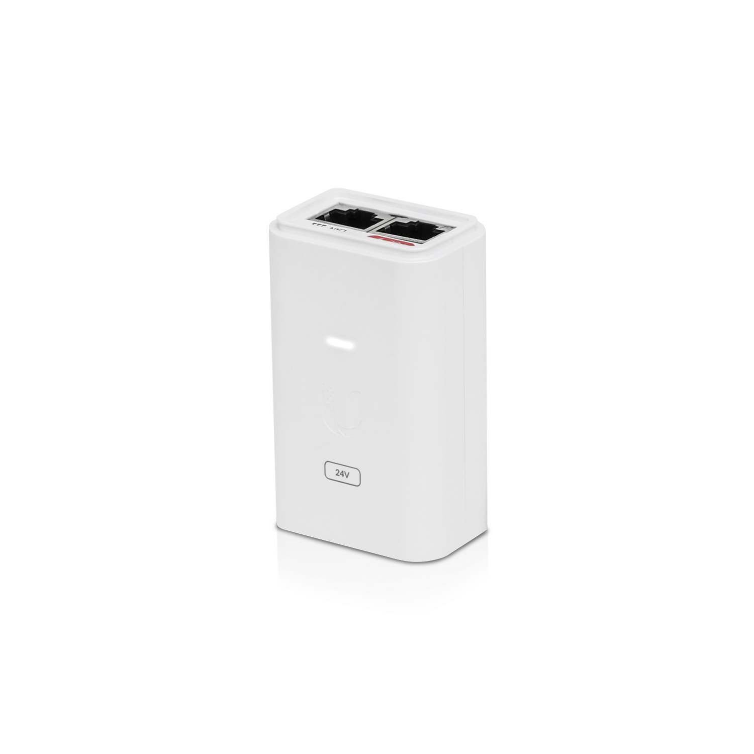 Ubiquiti 24VDC 24W Gigabit PoE Injector with Surge, Clamping & ESD Protection, Remote Reset, Passive 2-Pair Powering