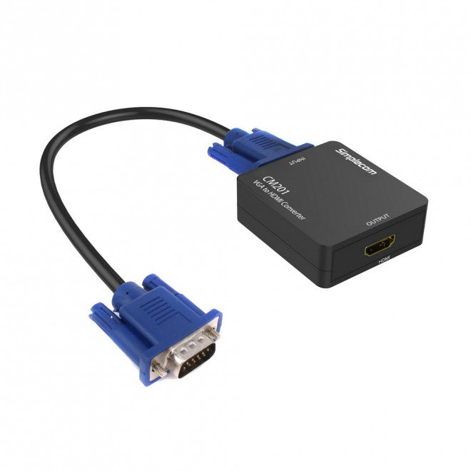 Simplecom CM201 Full HD 1080p VGA to HDMI Converter with Audio Support and USB Power
