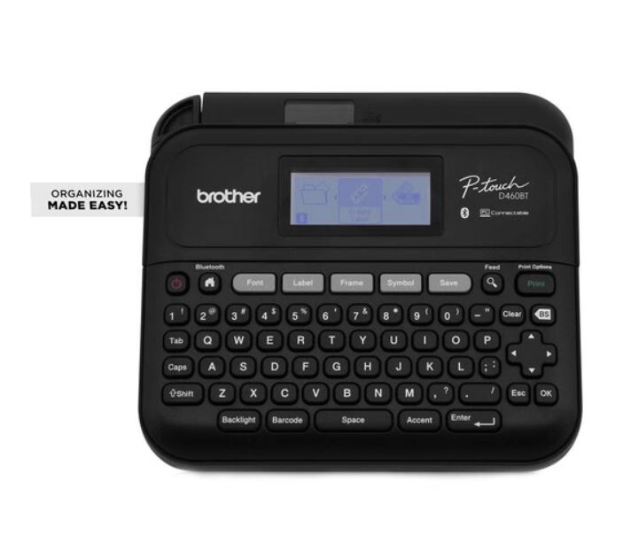Brother PT-D460BT Desktop P-touch Label Printer with USB & Bluetooth, 3.5-18mm TZe Tape Support, QWERTY Keyboard & Graphic LCD