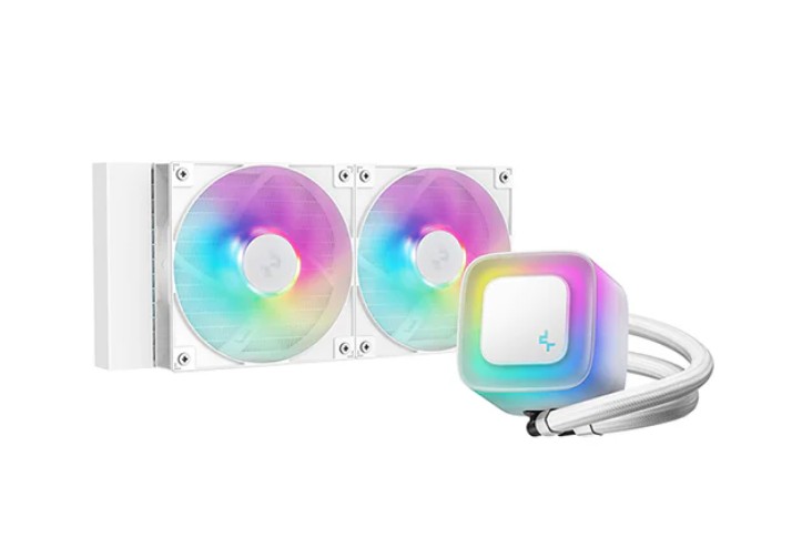 DeepCool LE240 V2 240mm ARGB Liquid CPU Cooler with 6th Gen Pump, Hydro Bearing Fans, Compatible with Intel LGA1851/1700/1200/1151/1150/1155 & AMD AM5/AM4