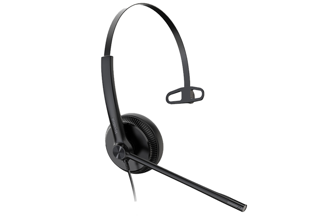 Yealink UH34 Mono UC USB Headset with Noise Cancelling Microphone, Lightweight Leather Ear Cushions, USB-A Connectivity for All-Day Comfort