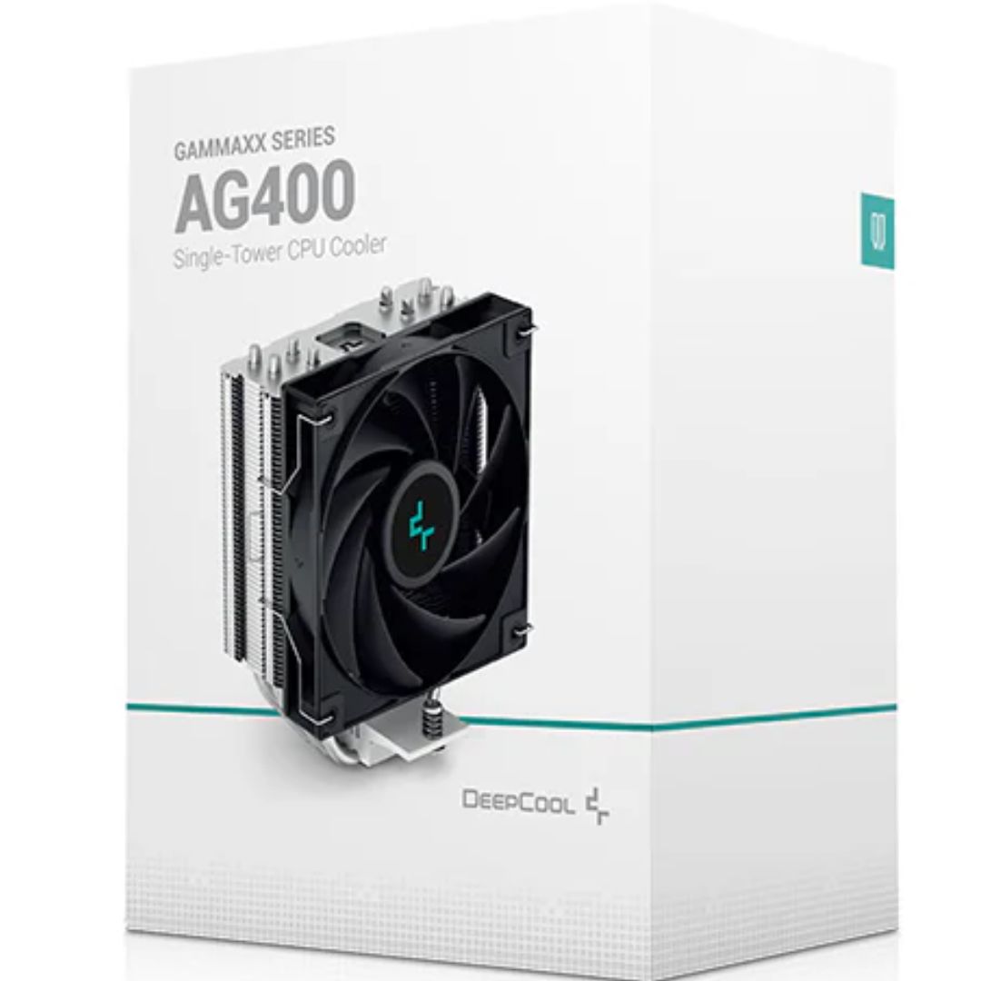 DeepCool AG400 CPU Cooler with 4 Direct-Touch Heat Pipes, 120mm PWM Fan, Compatible with Intel LGA1851/1700/1200/115X & AMD AM5/AM4