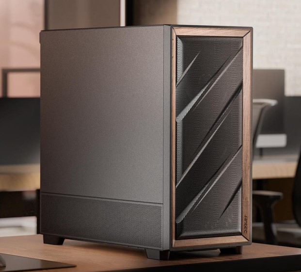 Antec Flux SE Mid-Tower PC Case | E-ATX, ATX, M-ATX, ITX Compatible | Walnut Wood Trim, 5 PWM Fans & Multi-Directional Vent Airflow