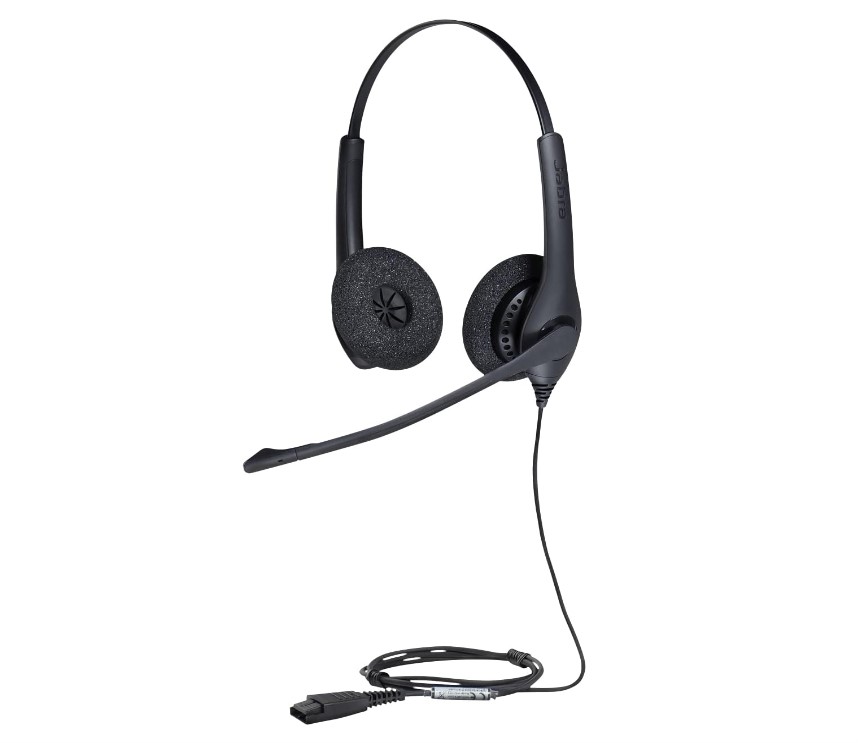 Jabra Biz 1500 Duo USB-A Corded Headset - Professional Noise-Cancelling Call Center Headset with HD Voice & All-Day Comfort