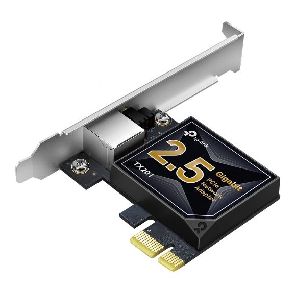 TP-Link TX201 2.5G PCIe Network Adapter | 2.5 Gigabit Ethernet, PCIe 2.1 x1, RJ45 Port, Low-Profile & Full-Height Brackets