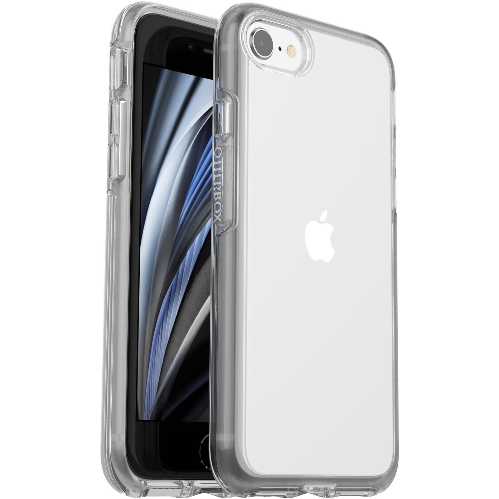 OtterBox Symmetry Clear Case for iPhone SE (3rd & 2nd Gen), iPhone 8/7 – DROP+ Military Grade Protection, Slim & Scratch-Resistant, Synthetic Rubber and Polycarbonate