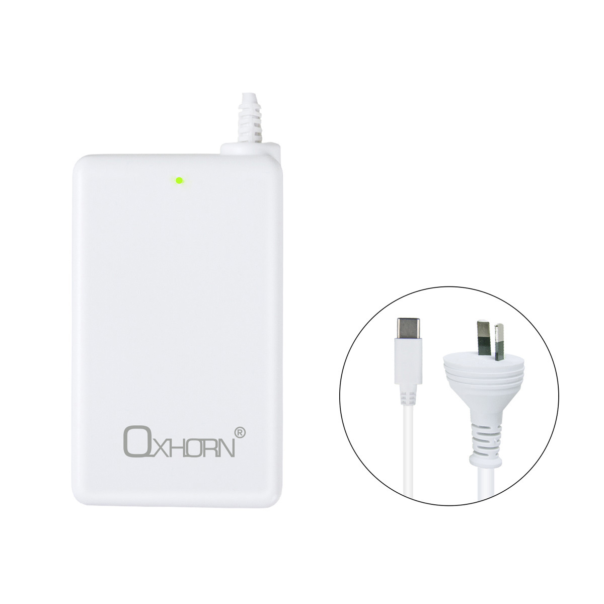 Oxhorn 65W USB-C GaN Charger with Power Delivery 3.0 & QC4+ for Lenovo HP Dell Asus Laptops and Tablets