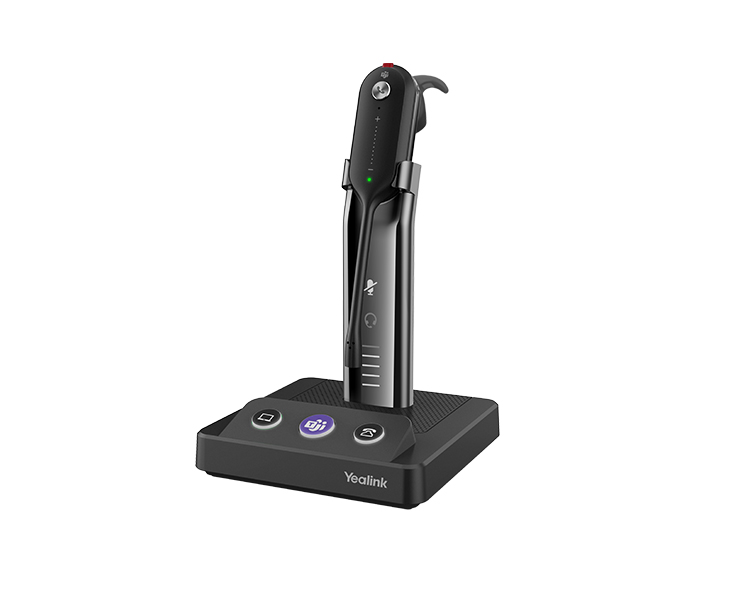 Yealink WH63 Convertible DECT Wireless Headset with Busylight, Dual Microphones, HD Voice & Noise Cancellation - Microsoft Teams Compatible