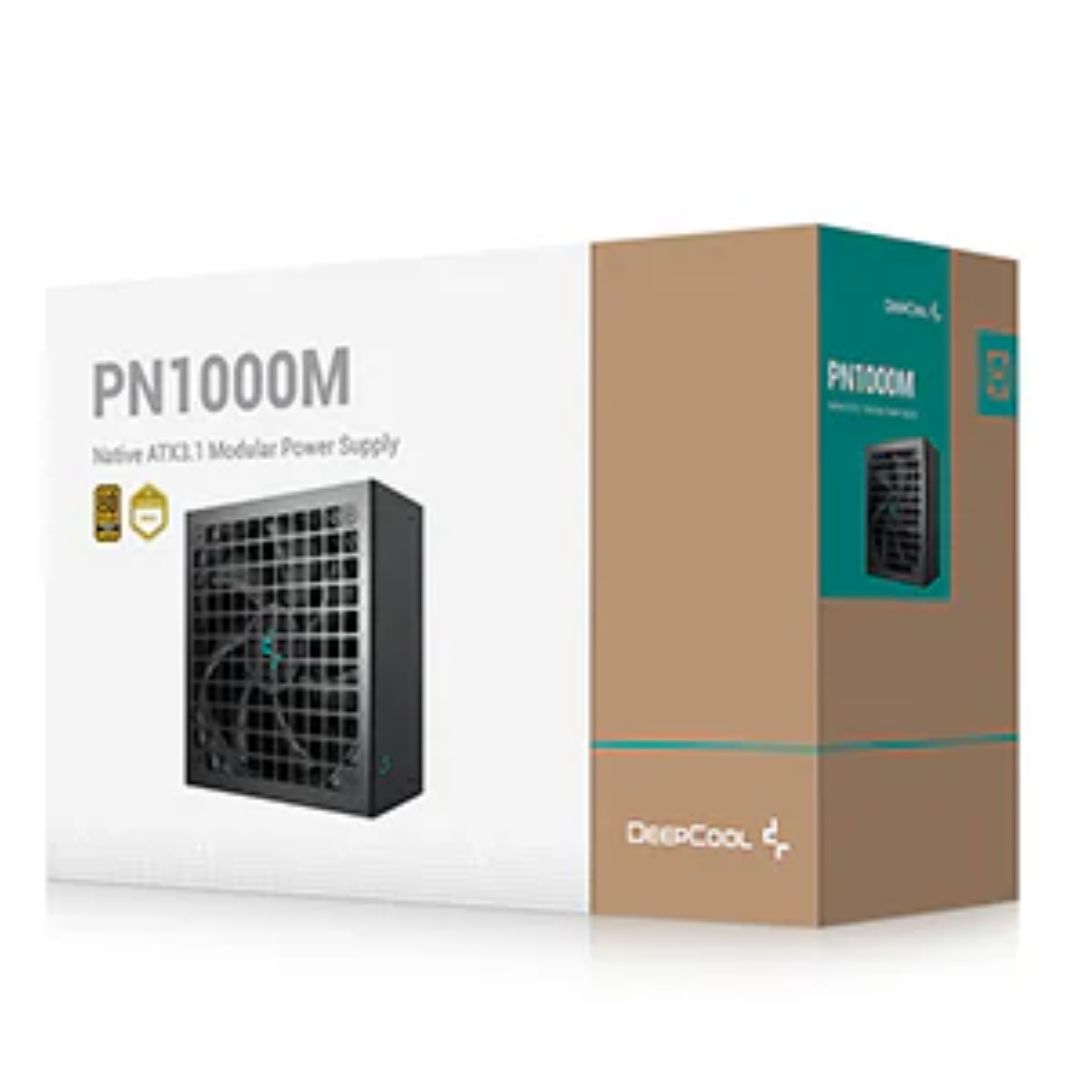 DeepCool PN1000M 1000W 80+ Gold Fully Modular ATX 3.1 Power Supply with PCIe 5.1 12V-2x6 Cable & 135mm FDB Fan