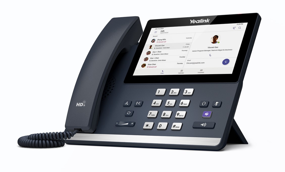 Yealink MP56 E2 Microsoft Teams IP Phone with Android 13, 7-inch Touchscreen, HD Audio, Bluetooth 5.2, Dual-Band Wi-Fi, PoE, and Dedicated Teams Button