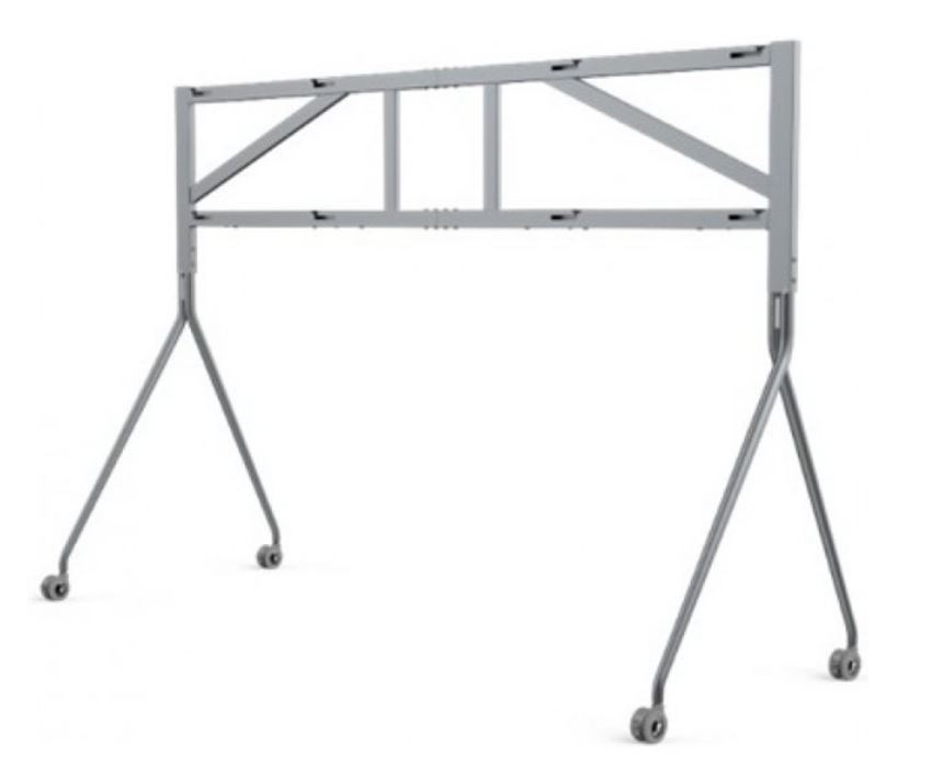 Yealink MB-FloorStand-D652 Dual 65 Inch MeetingBoard Mobile Floor Stand with Lockable Casters - Gray, 224.9 lb Capacity