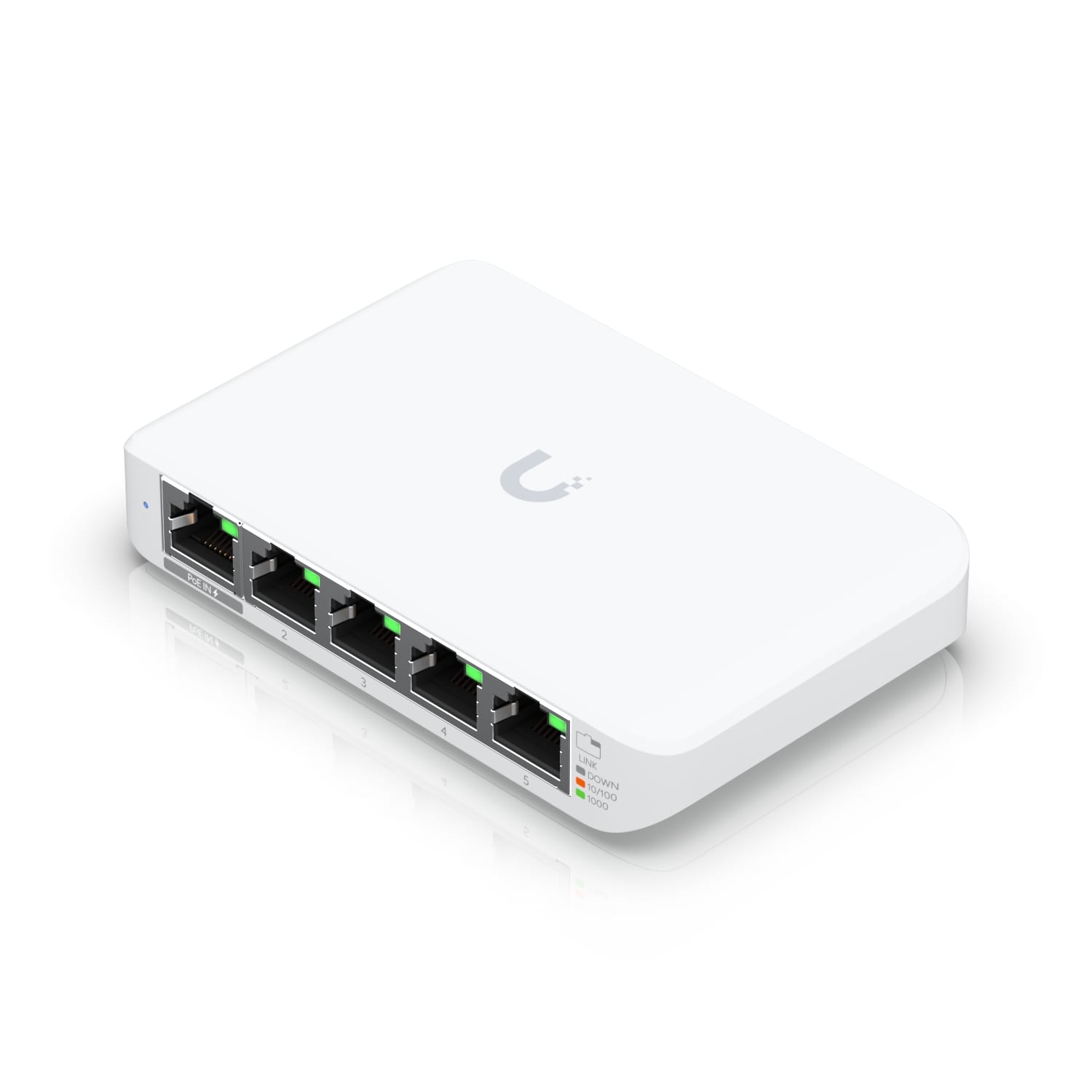 Ubiquiti USW Flex Mini UniFi Managed Layer 2 Gigabit Switch with 5x GbE RJ45 Ports and PoE/ USB-C Power Support