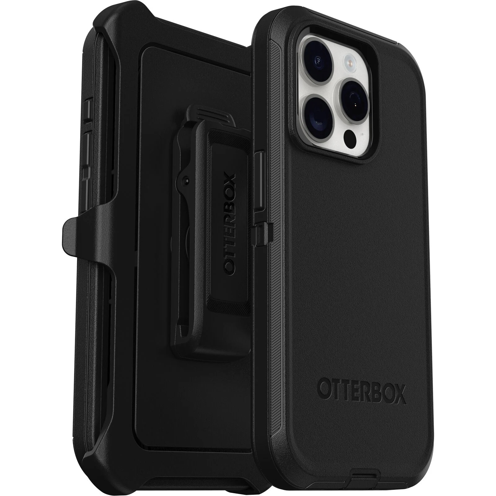 OtterBox Defender Series Case for Apple iPhone 15 Pro (6.1") Black - Multi-Layer DROP+ Protection with Holster & Wireless Charging Compatible