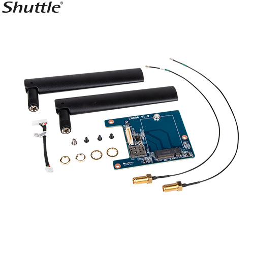 Shuttle WWN03 M.2 LTE Adapter Kit with Dual Antennas and Cables for 4G/LTE Modules Compatible with DS20U, DH32U, DH470, DL20N, DH610, DH670, XH510G2 Series