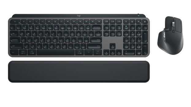 Logitech MX Keys S Combo with MX Master 3S Mouse & Palm Rest – Wireless Backlit Keyboard & High-Precision 8000 DPI Mouse (Graphite)