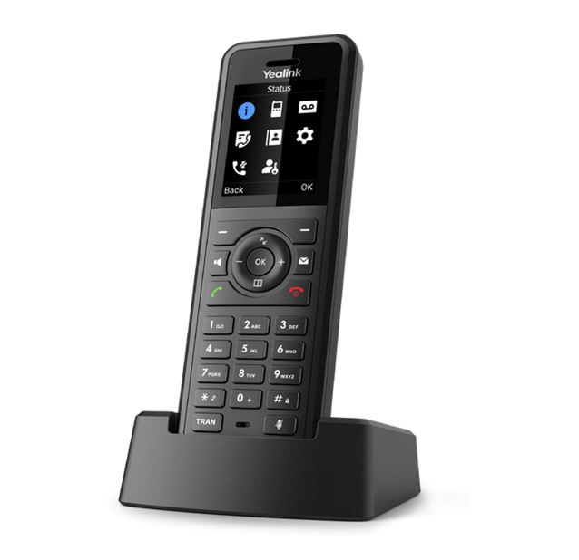 Yealink W57R Ruggedized Professional Business DECT Handset with 1.8" Color Screen, IP54, HD Voice, Up to 40H Talk Time, Vibration Alarm
