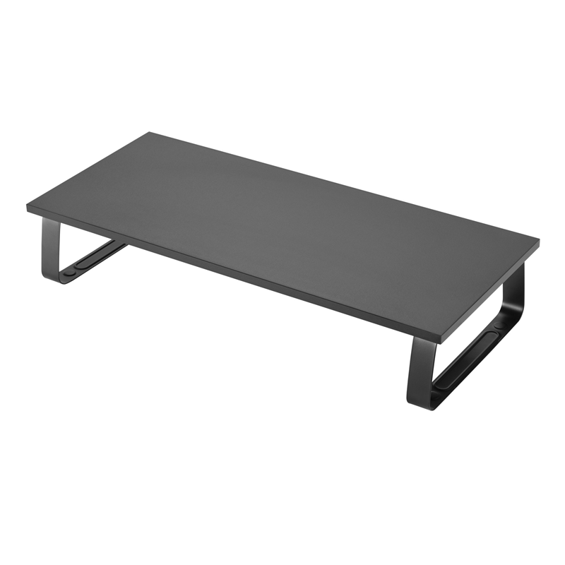 mBeat activiva ErgoLife Black Monitor Stand Riser - Ergonomic Steel & Particle Board, 20kg Capacity, 600x260x120mm
