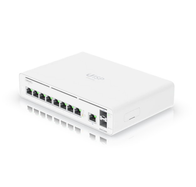 Ubiquiti UISP Console Integrated Switch & Multi-Gigabit Ethernet Gateway with (9) GbE RJ45 & (2) 10G SFP+ Ports, 8,500 Mbps NAT Throughput