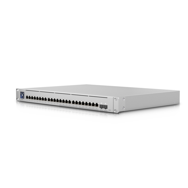 Ubiquiti UniFi Enterprise 24 PoE+ Managed Layer 3 Switch with 12x2.5GbE, 12x1GbE PoE+ Ports & 2x10G SFP+ Uplinks, 400W Power Budget