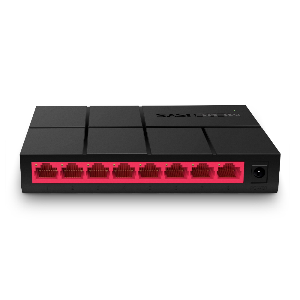 Mercusys MS108G 8-Port Gigabit Desktop Switch – 8x 10/100/1000 Mbps RJ45 Ports, Plug & Play, Compact Design, Green Ethernet Technology