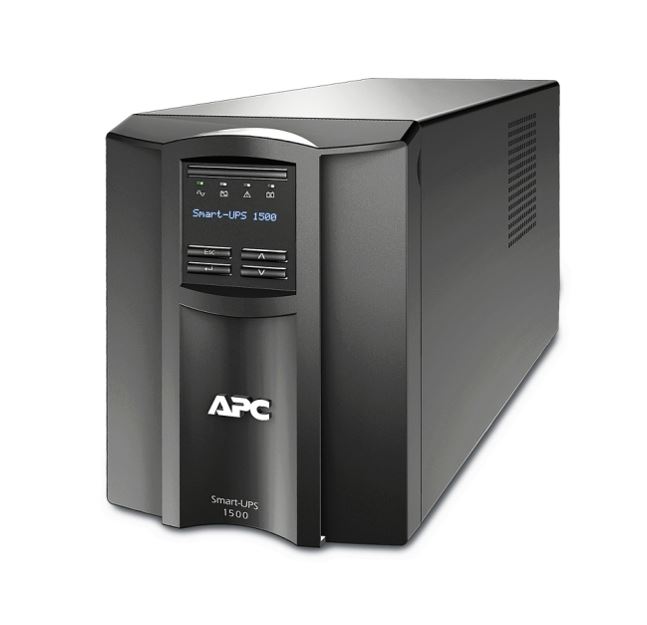 APC Smart-UPS 1500VA/1000W Line Interactive Tower UPS with AVR, 8 IEC C13 Outlets, SmartConnect & SmartSlot, Lead-Acid Battery - SMT1500IC