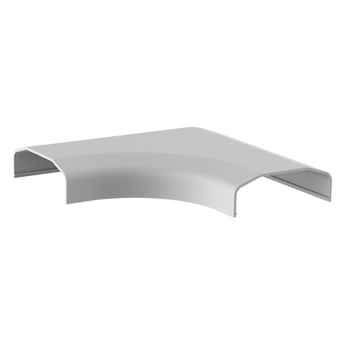 Brateck Plastic Cable Cover Joint L Shape 127x127x21.5mm ABS Snap-On 90° Cable Management – White