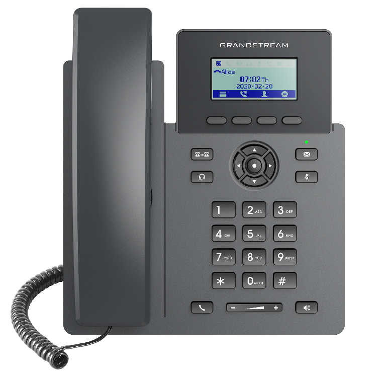 Grandstream GRP2601P 2-Line Carrier-Grade IP Phone with 2.4" LCD, 2 SIP Accounts, PoE, 5-Way Conference & HD Audio