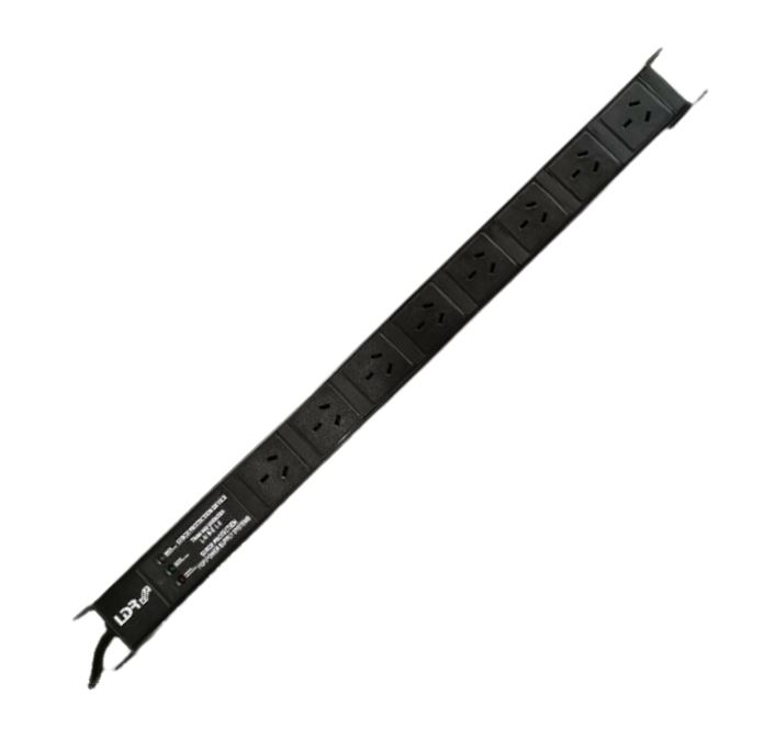 LDR 8-Port 10A AU Approved Power Distribution Unit | 1U Vertical Rackmount with 8x 3-Pin AU/NZ Outlets