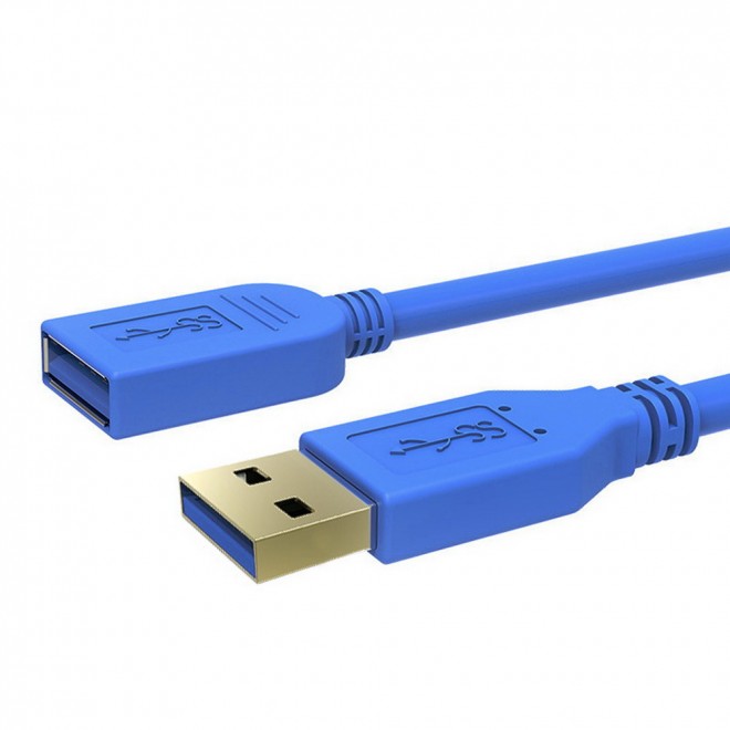 Simplecom CA315 1.5M USB 3.0 SuperSpeed Extension Cable with Gold-Plated Connectors and Insulation Protected Female Connector