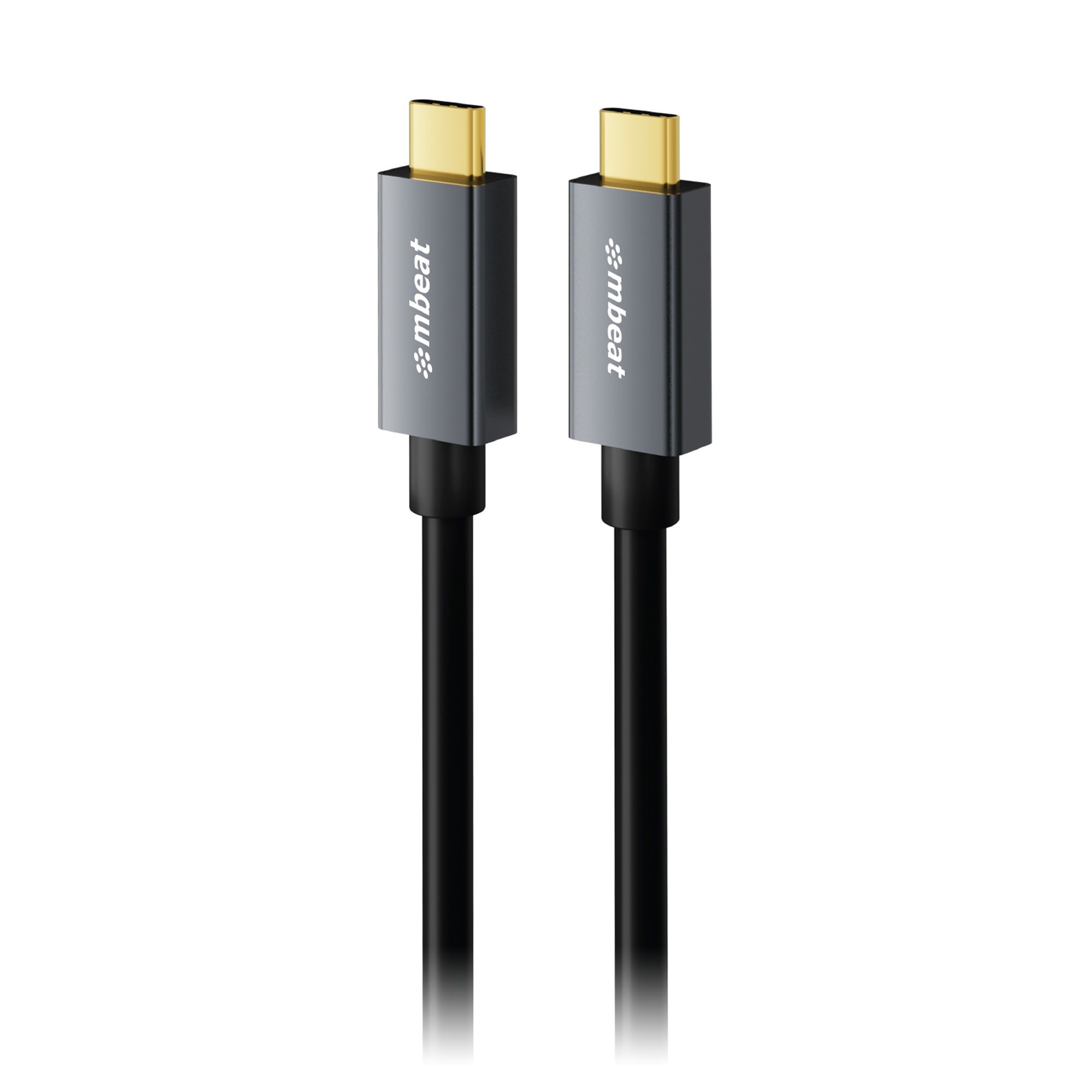 mbeat ToughLink 1m USB 4.0 USB-C Cable - 40Gbps Data, 8K@60Hz Video, 240W PD Pass-Through - Space Grey Durable Aluminium Jacket