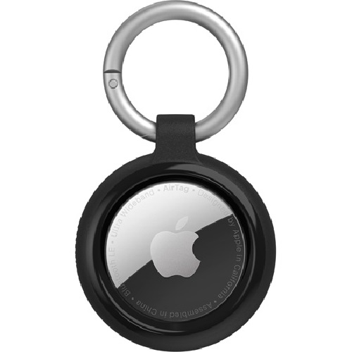 OtterBox Apple AirTag Sleek Case with Durable Carabiner - Black, Bump and Ding Protection, Synthetic Material, Snug Fit (77-86958)