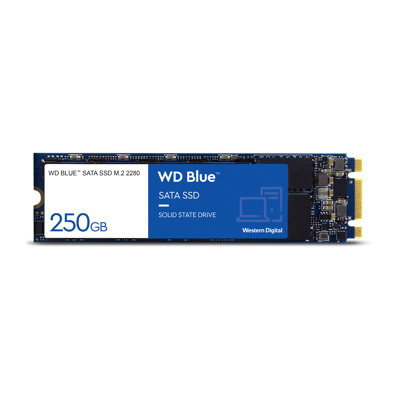 Western Digital WD Blue 250GB M.2 SATA SSD (WDS250G2B0A) - 560MB/s Read, 525MB/s Write