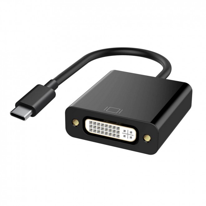 Simplecom DA103 USB-C to DVI Adapter Full HD 1080p | USB-C to DVI Converter Plug & Play, 1920x1080@60Hz