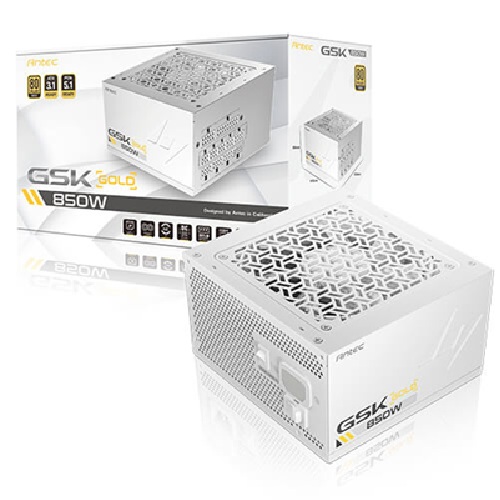 Antec GSK850 V2 WH 850W 80+ Gold Fully Modular ATX 3.1 Power Supply with PCIe 5.1 12VHPWR Connector & 7-Year Warranty