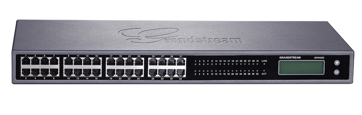 Grandstream GXW4232 V2 32-Port FXS VoIP Gateway with Gigabit Ethernet, Multi-Language LCD & Advanced Security