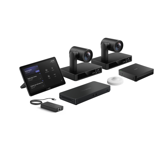 Yealink MVCS90-C5U-004 Microsoft Teams Rooms Kit with MCore 4 AI PC, Dual 4K UVC86 PTZ Cameras, 12x Optical Zoom, AVHub, MTouch Plus Panel, RoomSensor & BYOD Extender