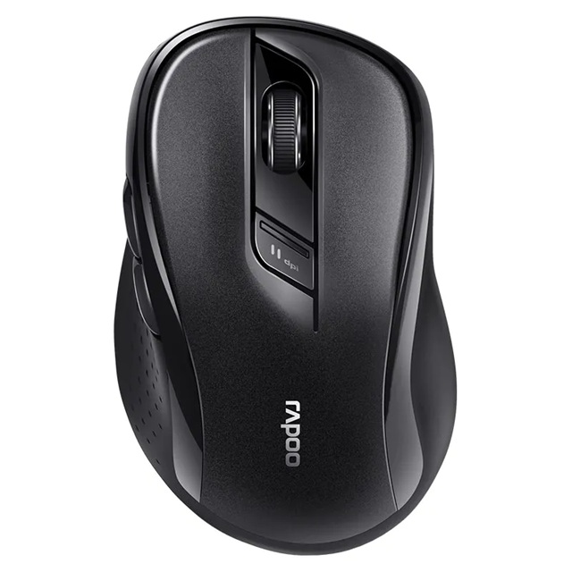 Rapoo M500 Silent Multi-Mode Wireless Optical Mouse – Bluetooth 3.0/4.0/5.0 & 2.4GHz, 3-Device Connectivity, Silent Click, Adjustable 600-1600 DPI