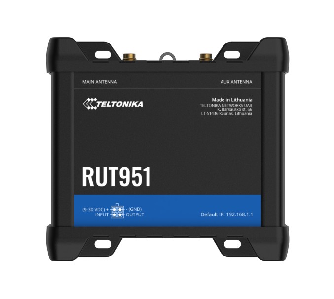 Teltonika RUT951 Industrial 4G LTE Cat 4 Cellular Router Dual SIM Wi-Fi Automatic WAN Failover | Rugged Aluminium, Ethernet, PoE Support