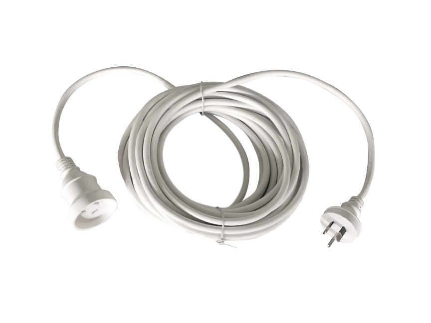 8Ware 10m Australian 3-Pin Mains Power Extension Cord Cable Lead 240V Male to Female with Moulded Connectors