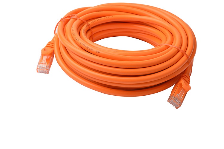 8Ware 10m Orange CAT6A UTP Snagless RJ45 Ethernet Network LAN Patch Cable - Full Copper Core, 10Gbps Rated