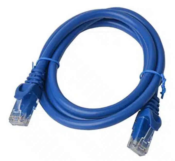 8Ware 1.5m Blue Cat6A Full Copper RJ45 Ethernet Network LAN UTP Snagless Patch Cord - 10Gbps High Speed