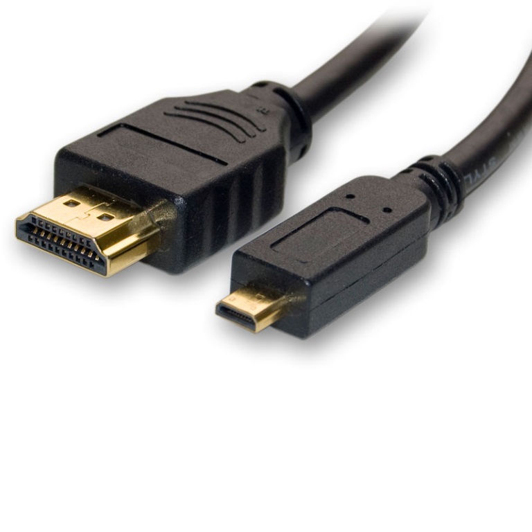 8Ware 1.5m Micro HDMI to High Speed HDMI Cable with Ethernet – Gold-Plated 19 Pin Male Connectors for Full HD and 1440p Video