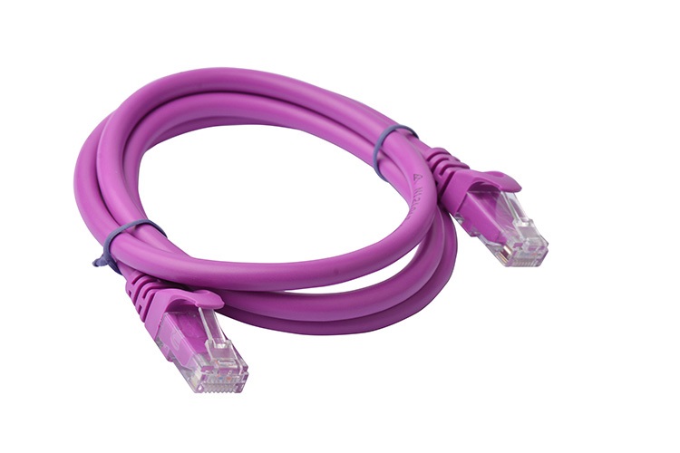 8Ware 1m Purple Cat6A UTP Snagless Ethernet LAN RJ45 Network Patch Cable Full Copper Core 10Gbps