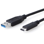 8Ware 1m USB-C to USB 3.0 Type C to A Male to Male Cable Black 10Gbps High-Speed Data Transfer Compatible with Thunderbolt 3