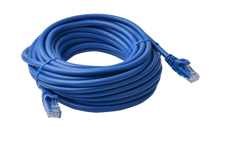 8Ware 20M Cat6a UTP Snagless Ethernet Cable Blue RJ45 Network LAN Patch Cord Full Copper Core 10Gbps